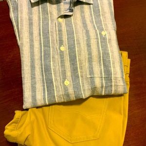 Men’s linen shirt 50% linen…50% cotton size small